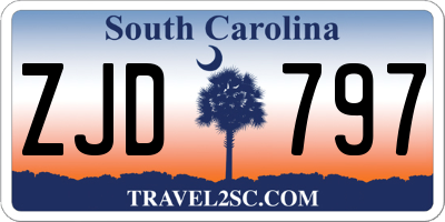 SC license plate ZJD797