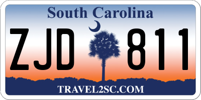 SC license plate ZJD811