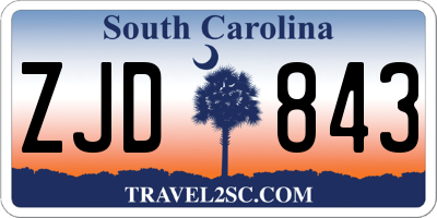 SC license plate ZJD843