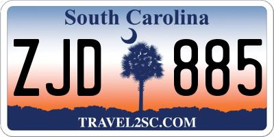 SC license plate ZJD885