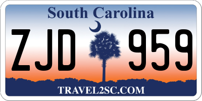 SC license plate ZJD959