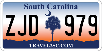 SC license plate ZJD979