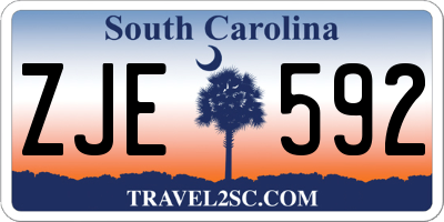 SC license plate ZJE592