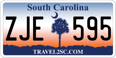 SC license plate ZJE595