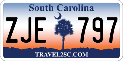 SC license plate ZJE797