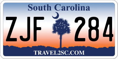 SC license plate ZJF284