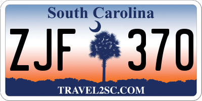 SC license plate ZJF370
