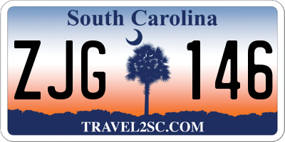 SC license plate ZJG146