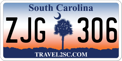SC license plate ZJG306