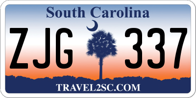 SC license plate ZJG337