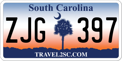SC license plate ZJG397