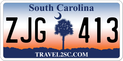 SC license plate ZJG413