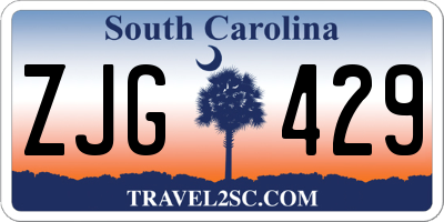 SC license plate ZJG429