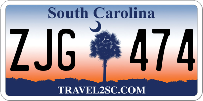 SC license plate ZJG474