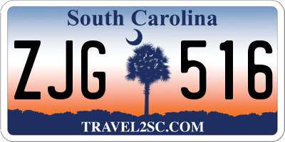 SC license plate ZJG516