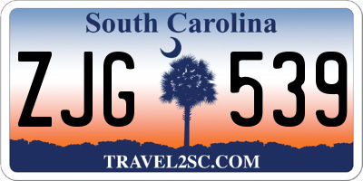 SC license plate ZJG539