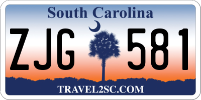 SC license plate ZJG581