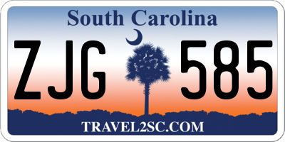 SC license plate ZJG585