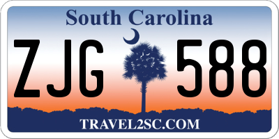 SC license plate ZJG588
