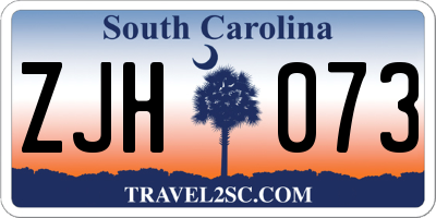 SC license plate ZJH073