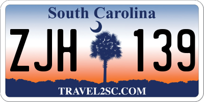 SC license plate ZJH139