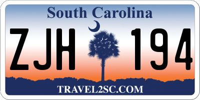 SC license plate ZJH194