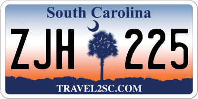 SC license plate ZJH225