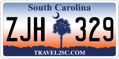 SC license plate ZJH329