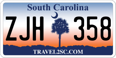 SC license plate ZJH358