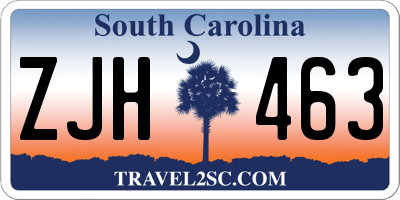 SC license plate ZJH463