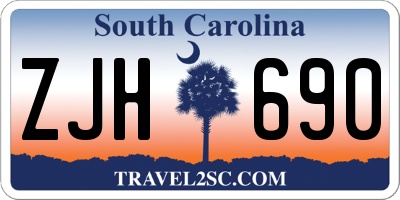 SC license plate ZJH690