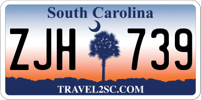 SC license plate ZJH739