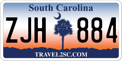 SC license plate ZJH884