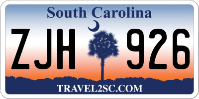 SC license plate ZJH926