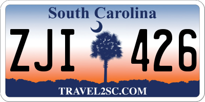 SC license plate ZJI426