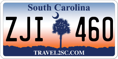 SC license plate ZJI460