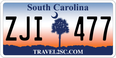 SC license plate ZJI477