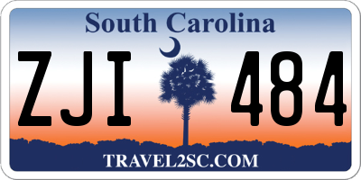 SC license plate ZJI484