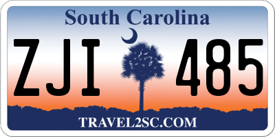 SC license plate ZJI485