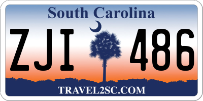 SC license plate ZJI486
