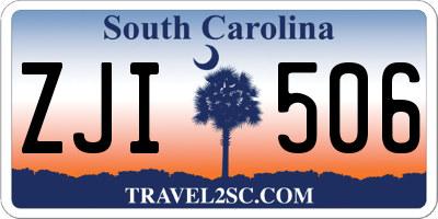 SC license plate ZJI506