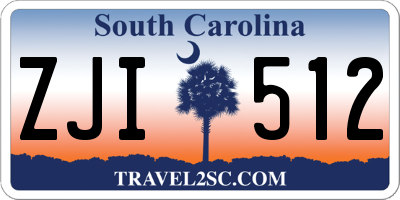 SC license plate ZJI512