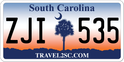 SC license plate ZJI535