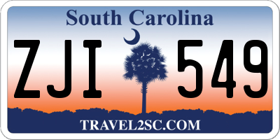 SC license plate ZJI549