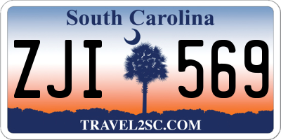 SC license plate ZJI569