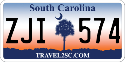 SC license plate ZJI574