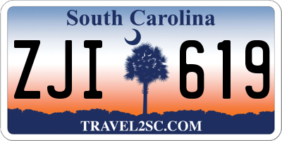SC license plate ZJI619
