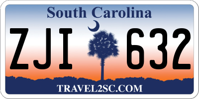 SC license plate ZJI632