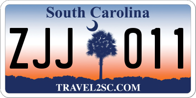 SC license plate ZJJ011