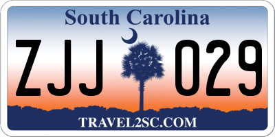 SC license plate ZJJ029